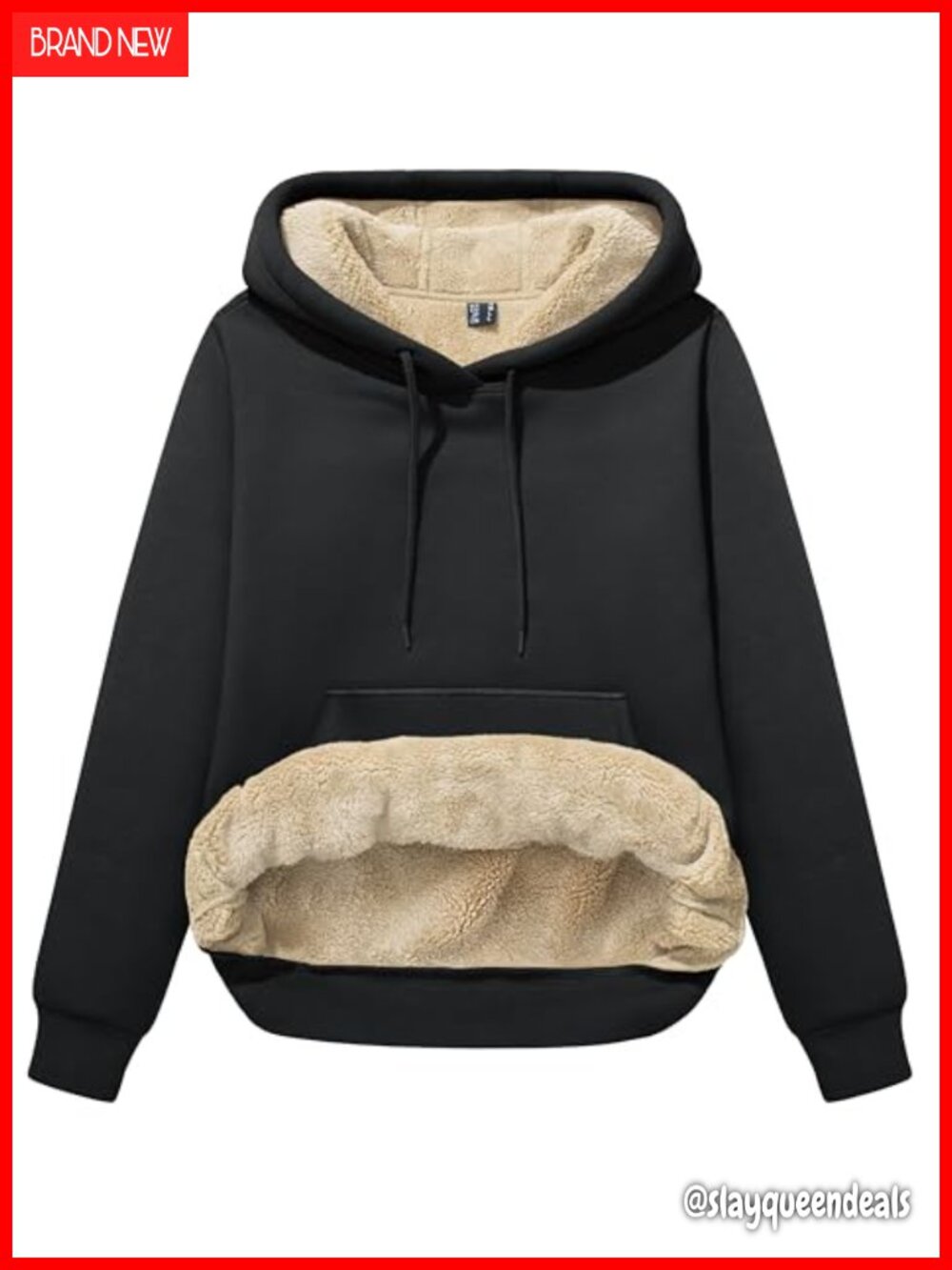 Sherpa Fleece Lined Hoodie Women Warm Pullover Sweatshirt